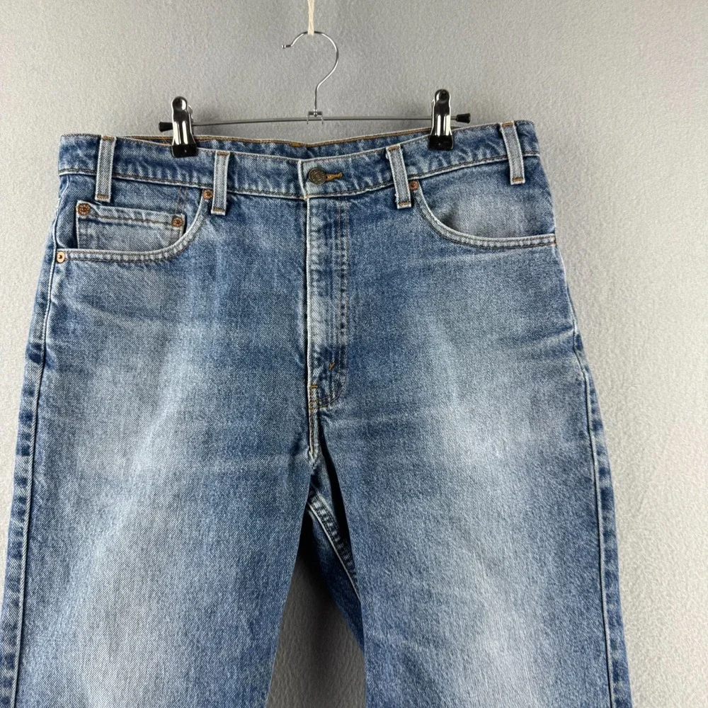 Vintage Levis Jeans Mens 36x30 (Fits 35x29) Blue Denim 517 Bootcut 90s